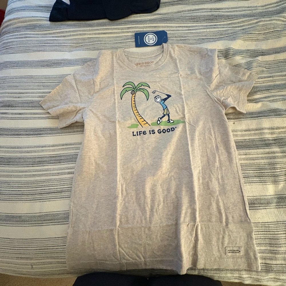 Life Is Good Beige T-Shirt W/TAG